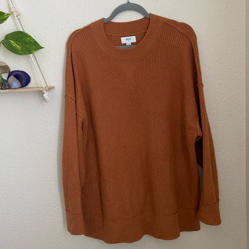 Small Orange Aerie Sweater!